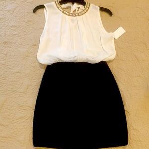 NWT Cantata Black/White Embellished Party Dress S